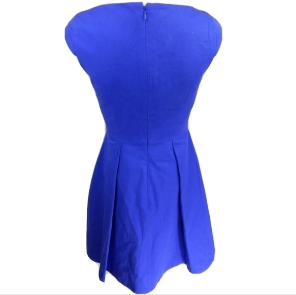 Kate Spade Saturday Blue V-Neck Fit Flare Dress - Picture 3 of 3